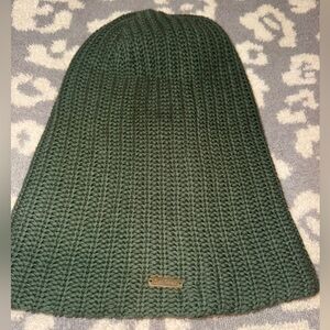 Free people knit slouchy winter hat beanie green